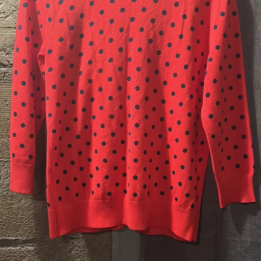Women’s Medium Ellen Tracy Polka Dot Cardigan *New w/ Tag” - Picture 8 of 10